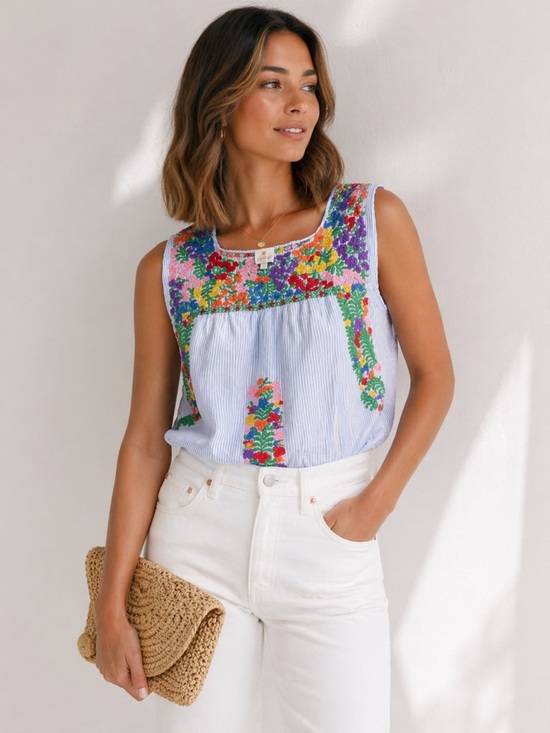 j. marie Tops - J. MARIE THE KELSEY TOP Embroidered Top Size XS